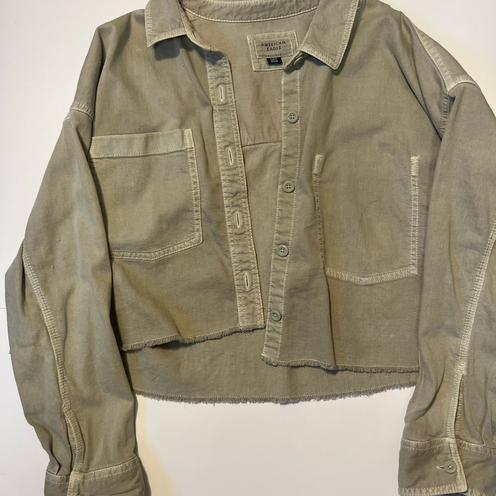 American Eagle Outfitters Khaki Utility Jacket